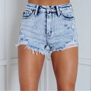 NWT Kancan Acid Wash Distressed Shorts